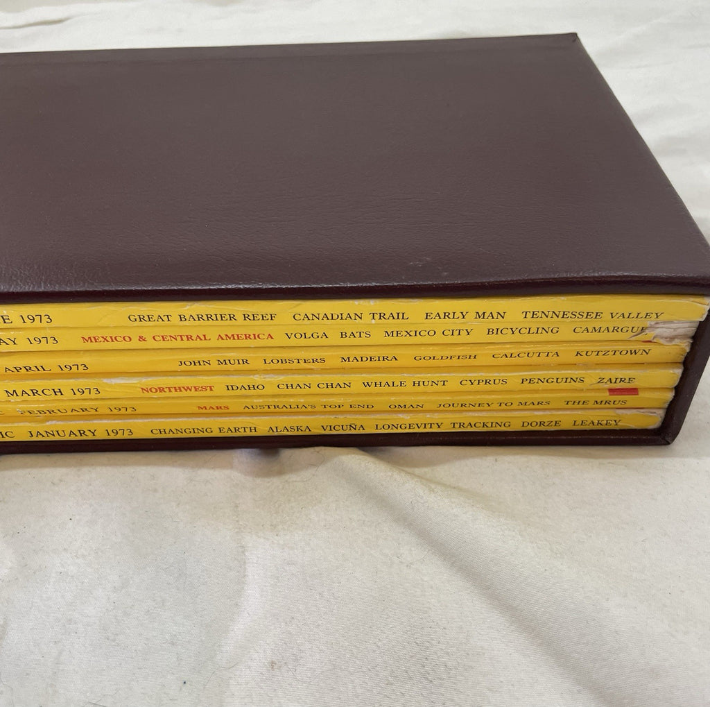 Vintage Nat Geo Jan–Jun 1973 Slipcover Set | Illustrated, Travel, Rare