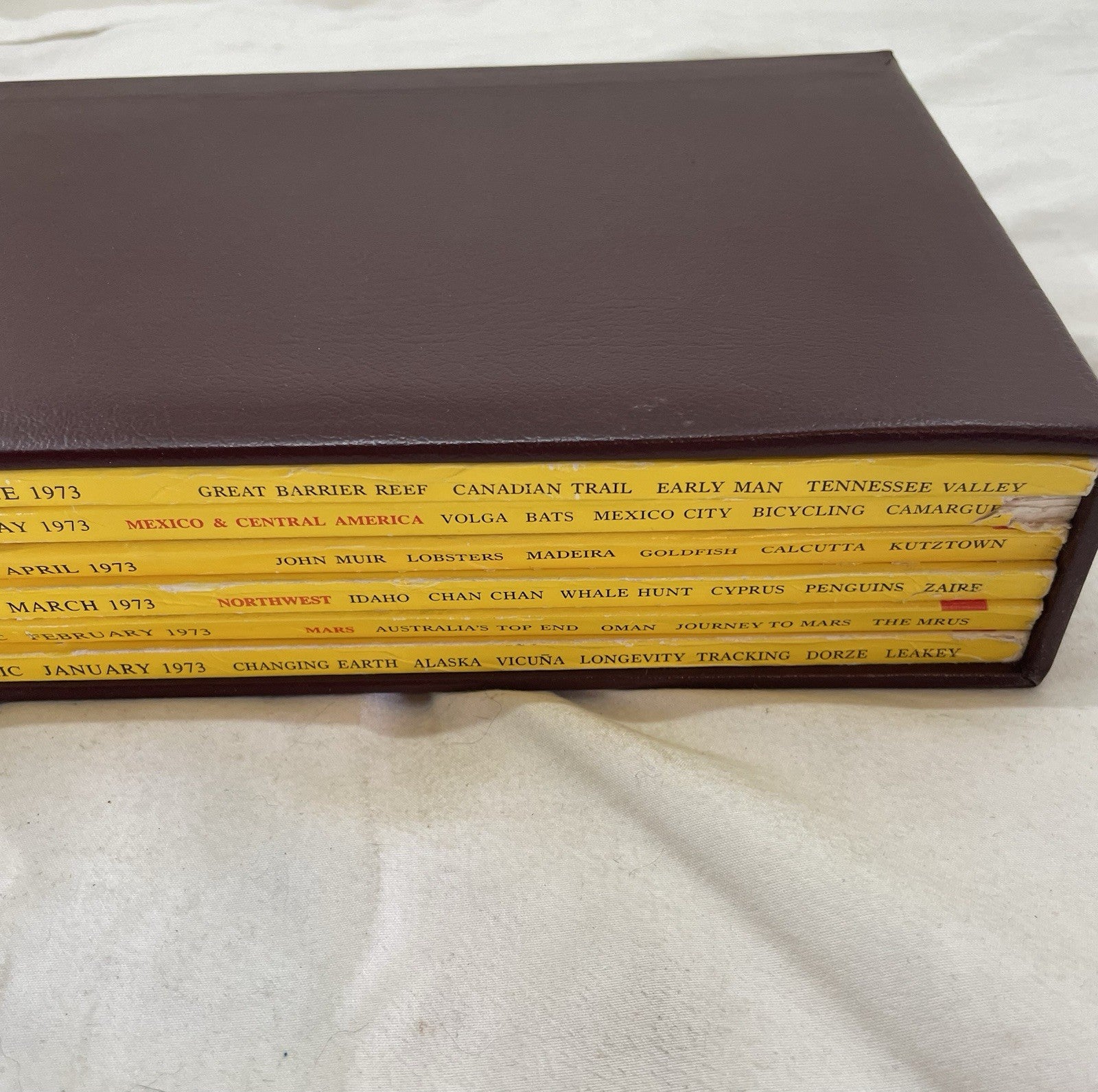 Vintage Nat Geo Jan–Jun 1973 Slipcover Set | Illustrated, Travel, Rare