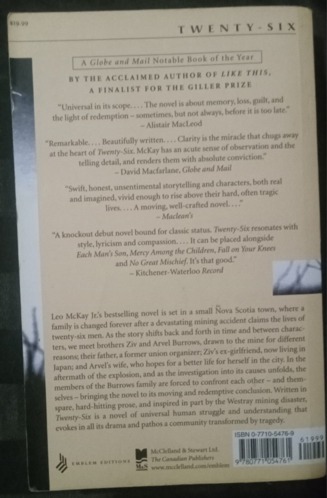 Twenty‑Six by Leo McKay Jr. – Contemporary Fiction Novel PB VG+