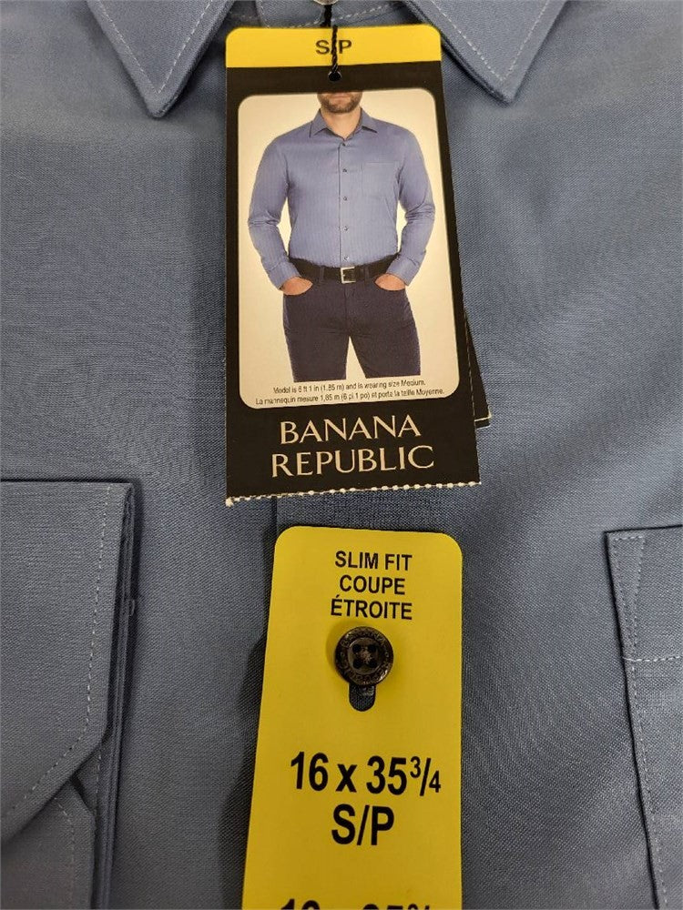 Banana Republic Men’s S Blue Long Sleeve Dress Shirt Classic Fit NWT