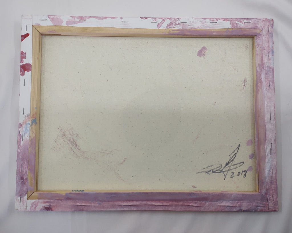 Chalk Master Dave Original Acrylic Painting on Canvas Signed Artwork