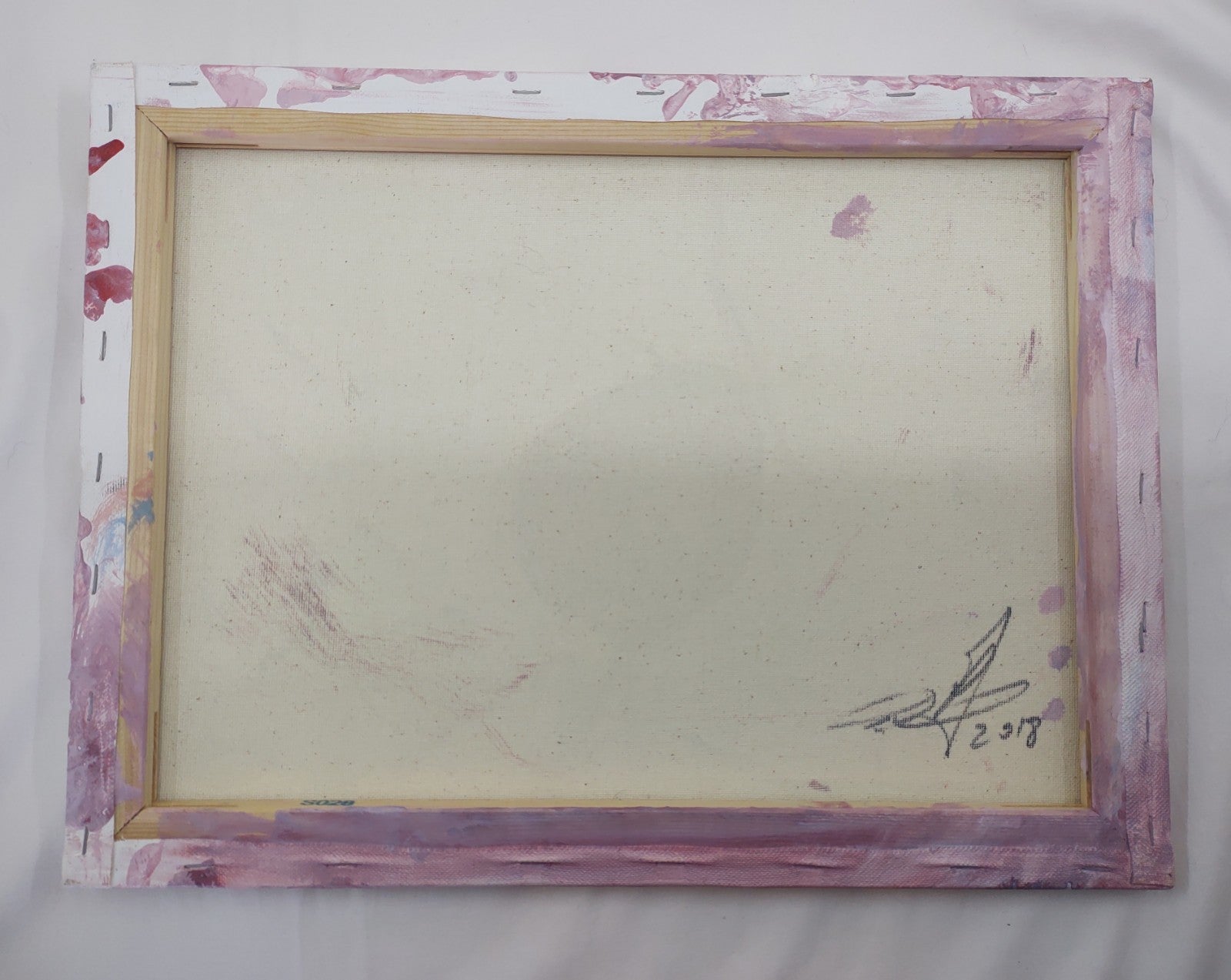 Chalk Master Dave Original Acrylic Painting on Canvas Signed Artwork