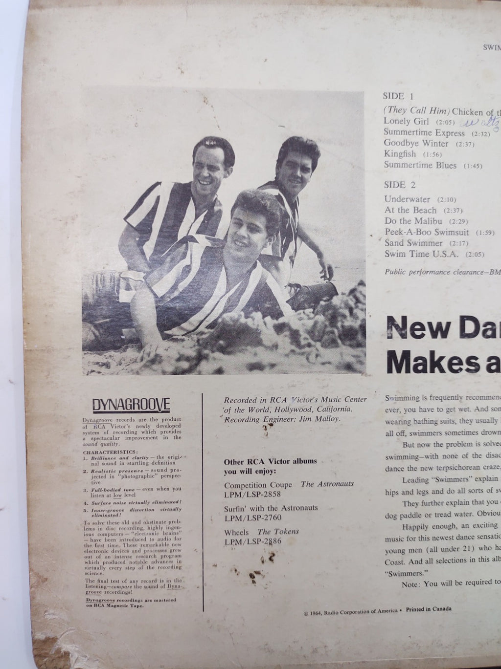 The Go-Gos – Swim with the Go-Gos LP (1964) RCA Victor LPM-2930 Mono Surf...