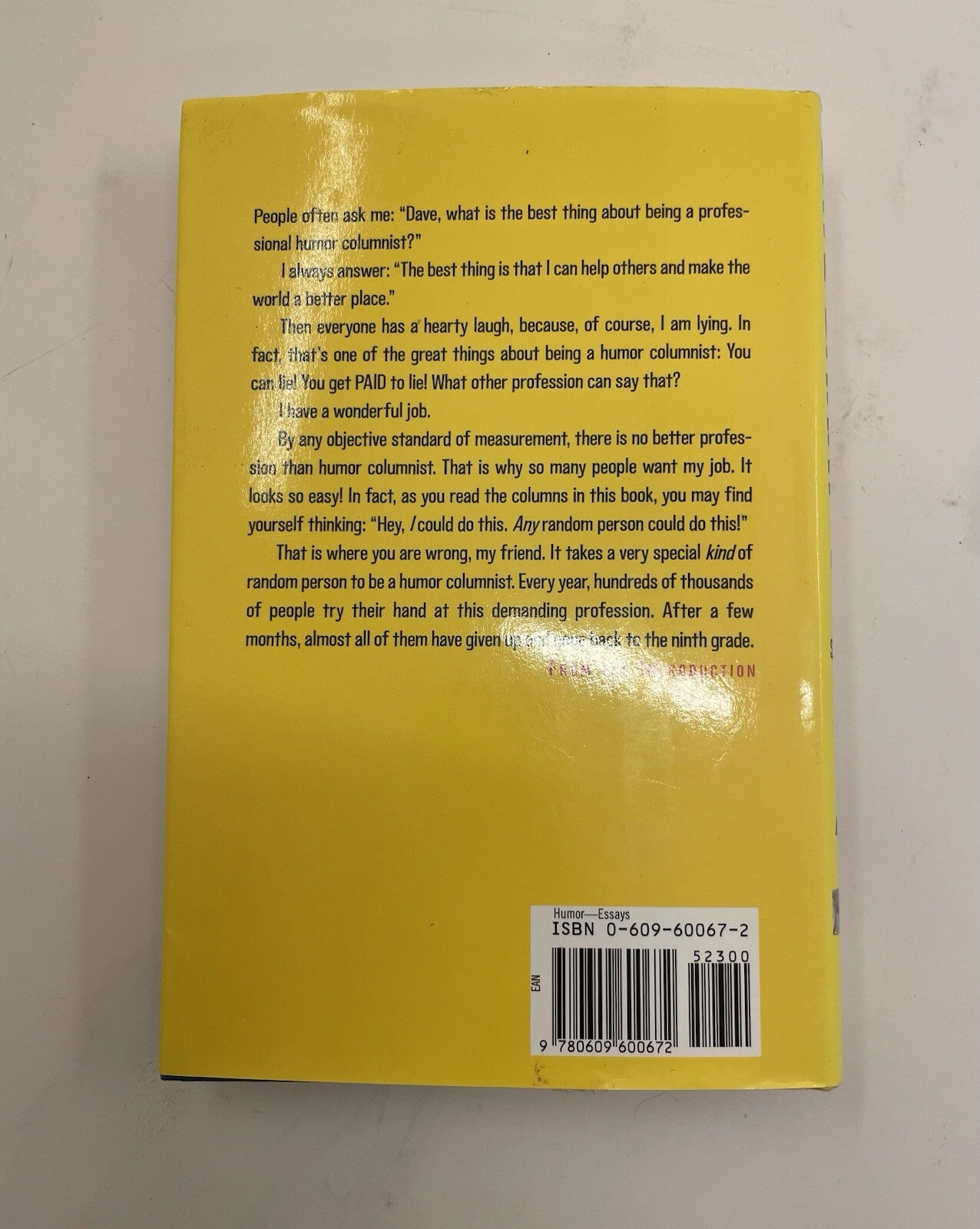 Dave Barry Is Not Taking This Sitting Down – G+ Humor Essays, DJ