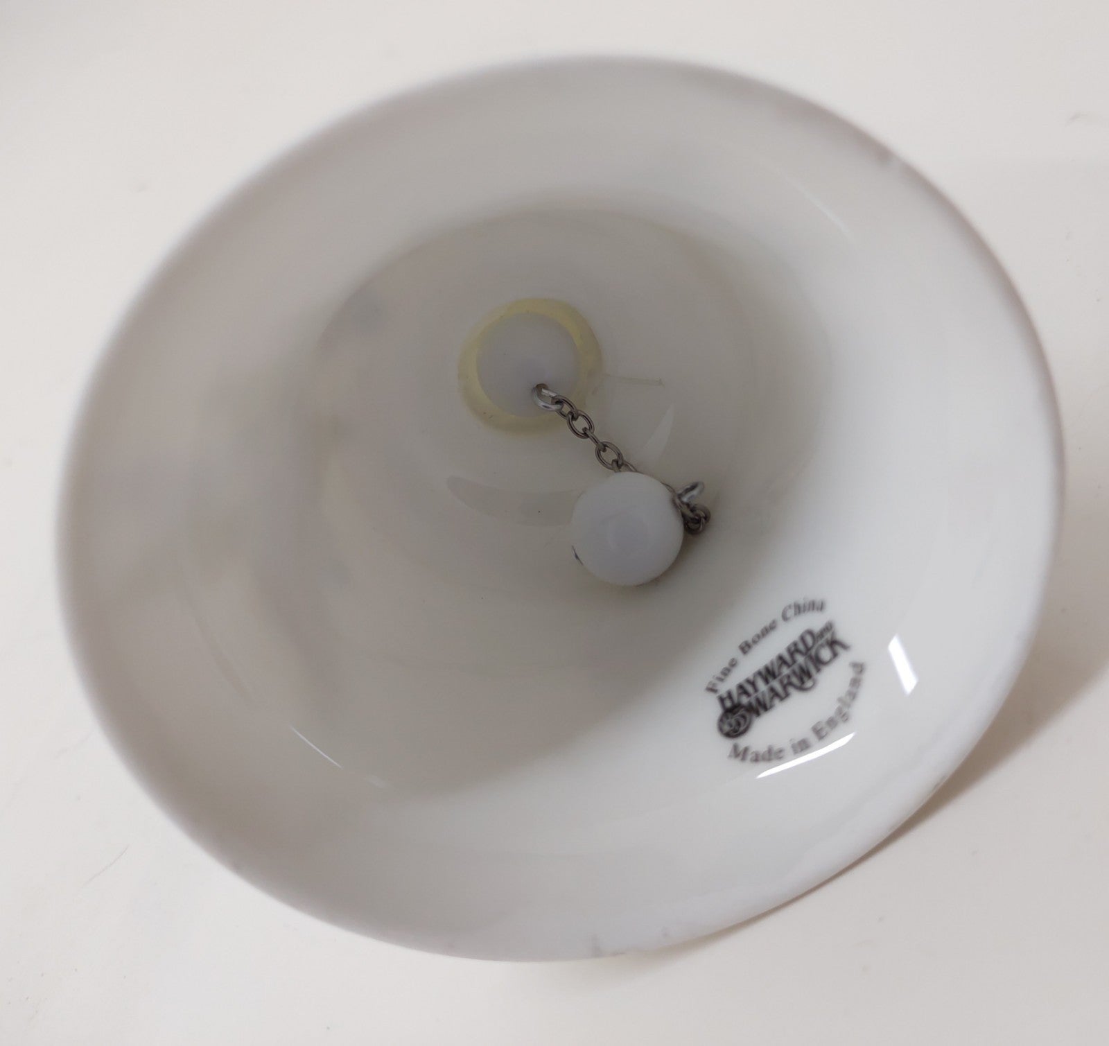 Hayward Warwick Fine Bone China Bell, England 25th Anniversary