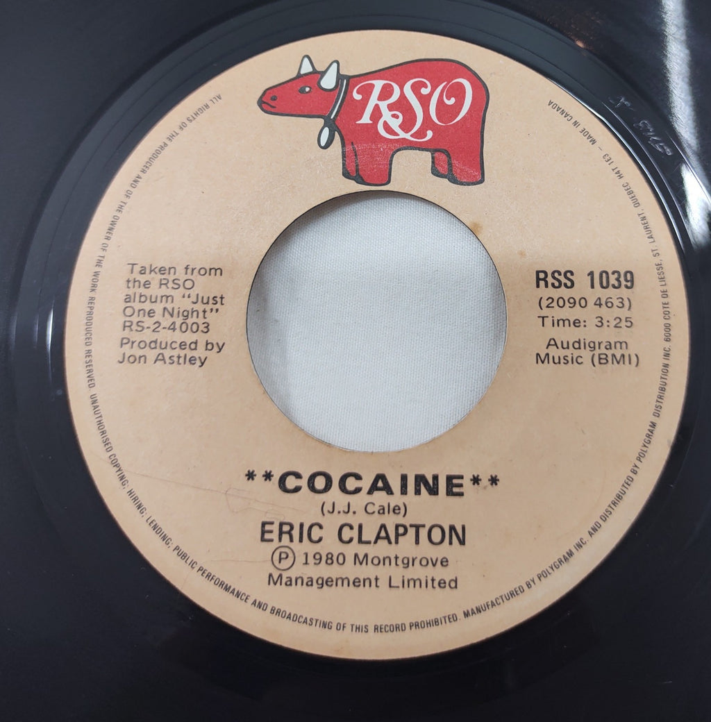 Eric Clapton - Tulsa Time (Live) RSO Records 7" 45 RPM RSS 1039 1980