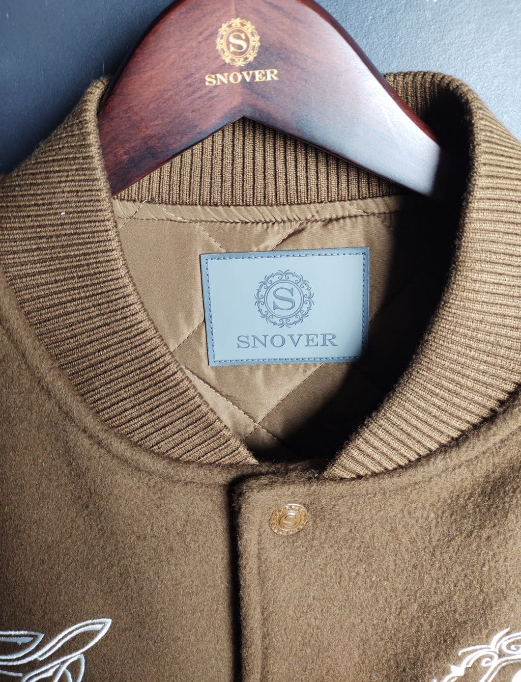 SNOVER Men’s Brown Bomber Jacket Size XL – Signature Premium Outerwear NWT