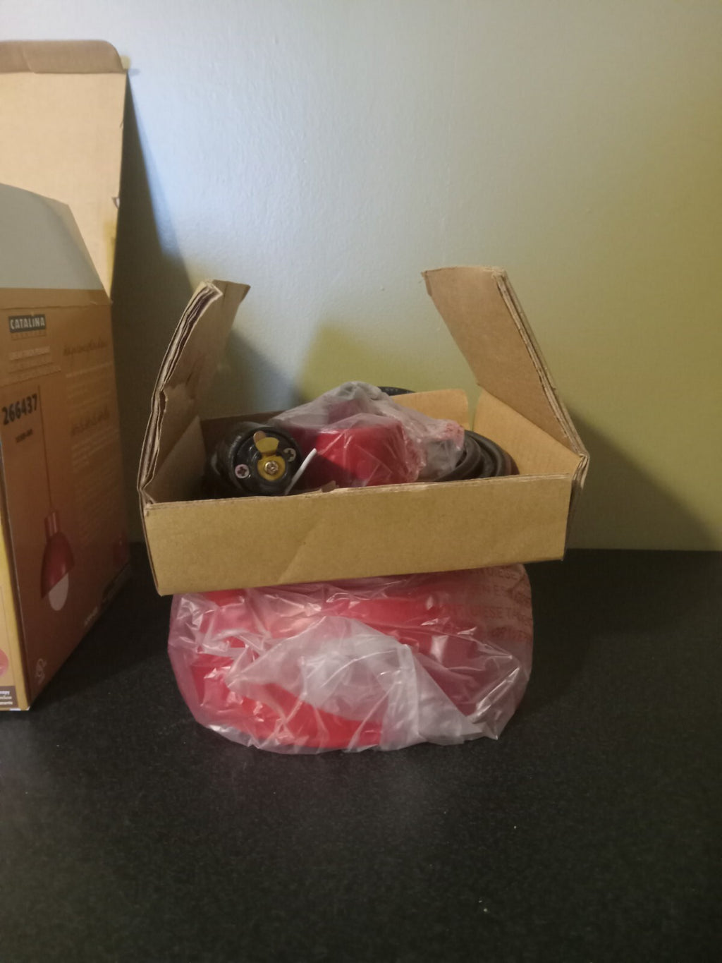 Track Pendant Light – Red Finish, New in Box, Modern Lighting Fixture