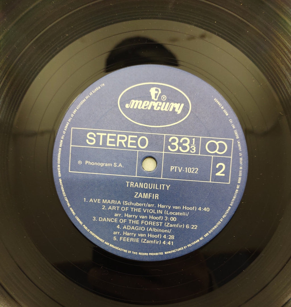 Zamfir - Tranquility LP Mercury PTV-1022 Europe Stereo Blue Label Pan Flute