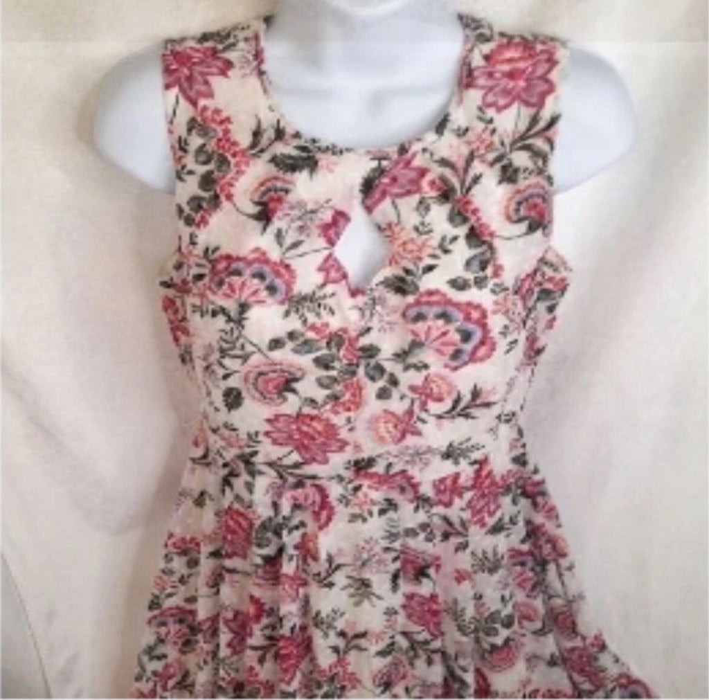 Danny & Nicole Floral Embroidered Midi Dress Size 8 – Sleeveless Summer Party