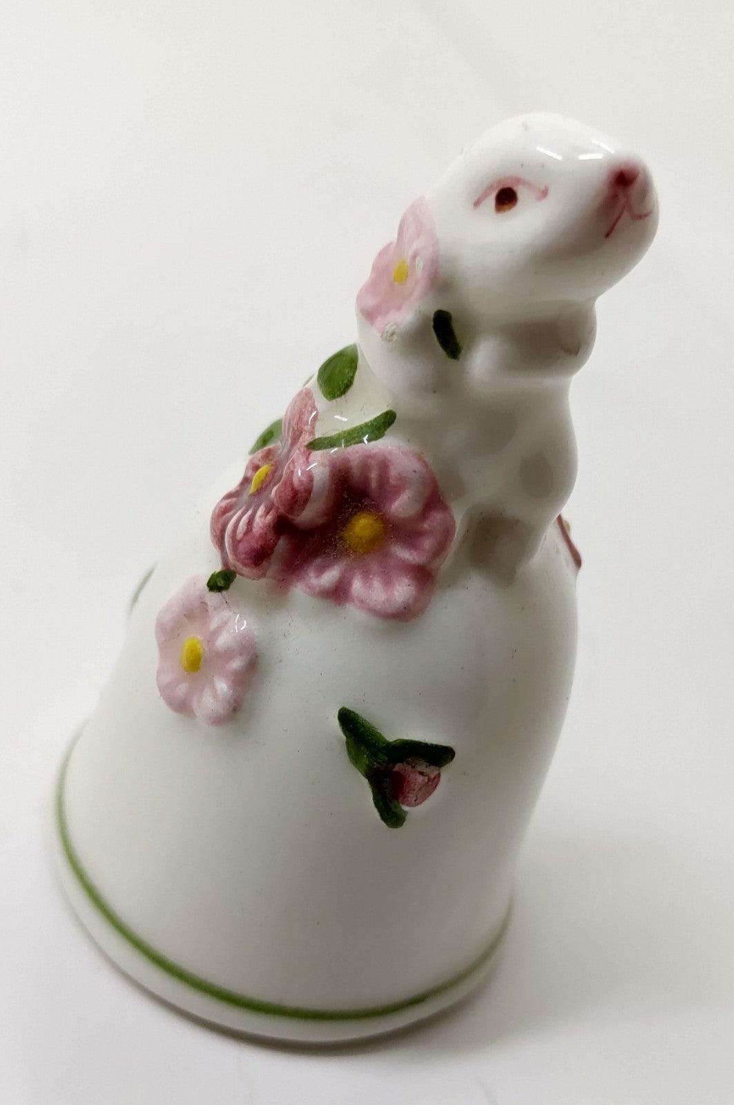 Vintage 1984 Avon Bunny Bell Porcelain Weiss Brazil Hand Painted Easter Decor