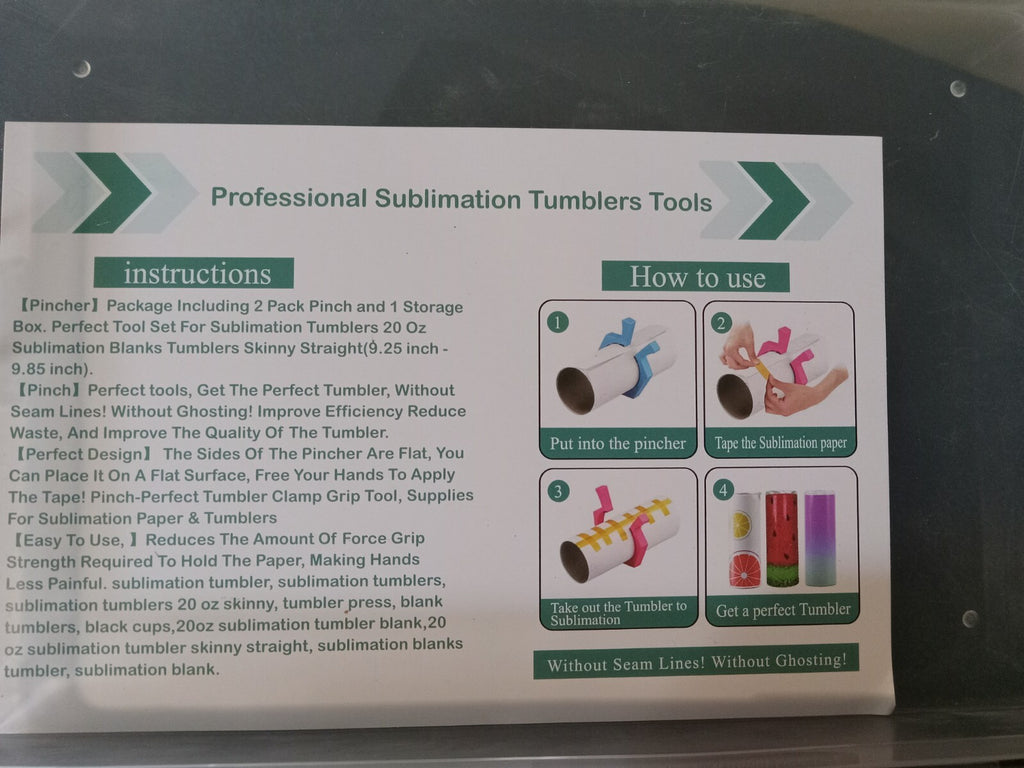 2PCS Sublimation Tumbler Wrap Clamps – Heat Press Accessories – New