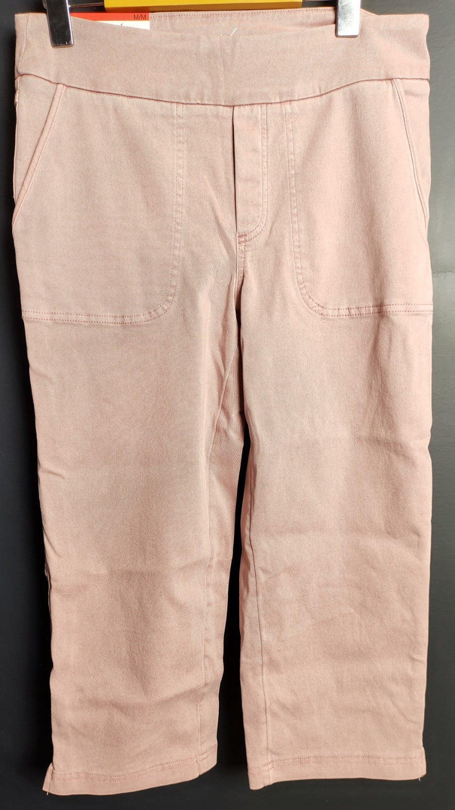 UP! Pink Pull On Crop Pants NWT Women’s Stretch Comfort Casual Trousers