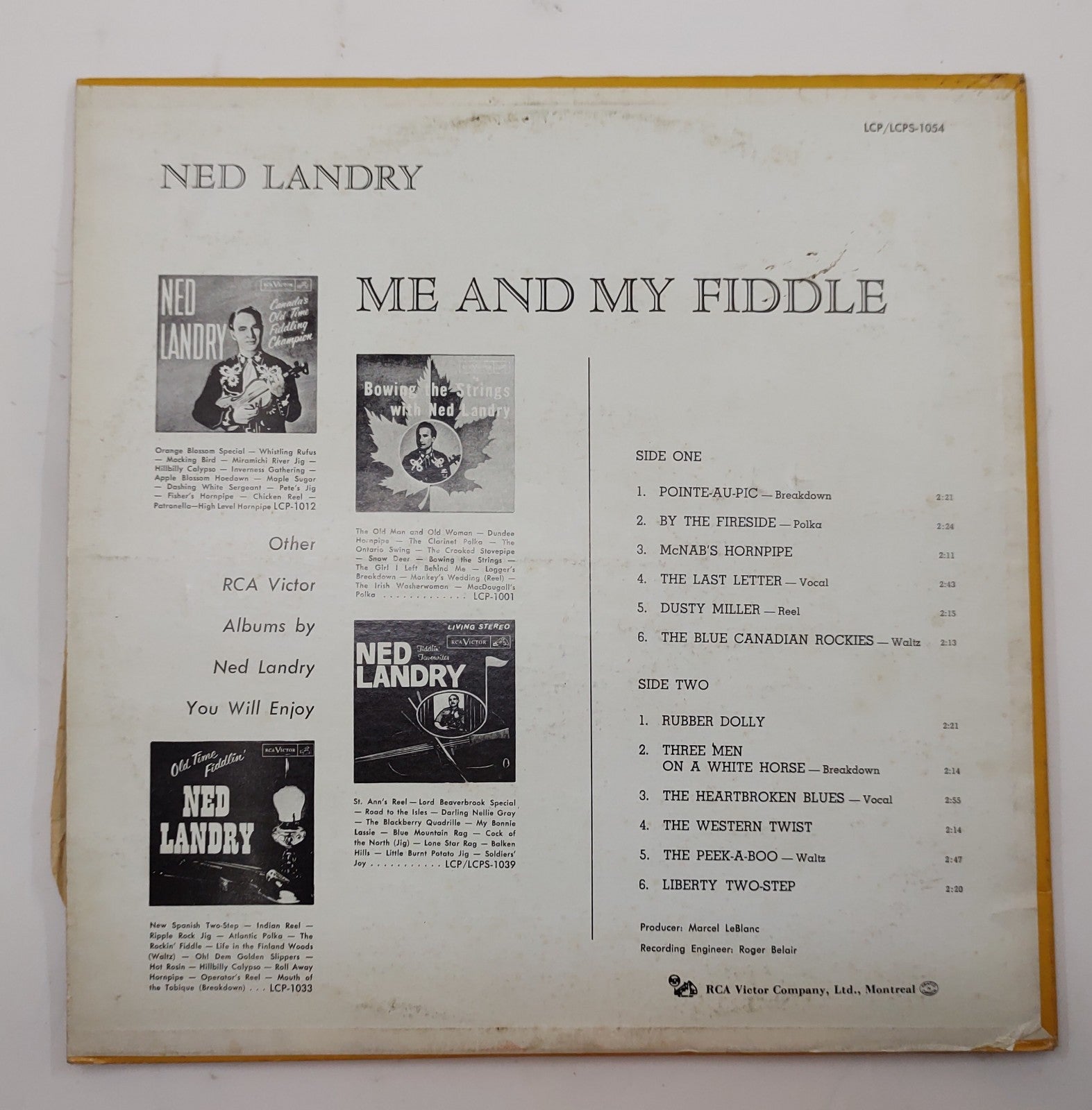 Ned Landry – Me and My Fiddle (1962) Vinyl LP RCA Victor LCP-1054