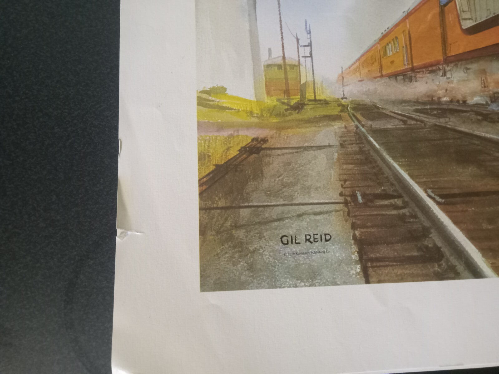 Unframed Watercolor Steam Train Art Print – Signed by Gil Reid