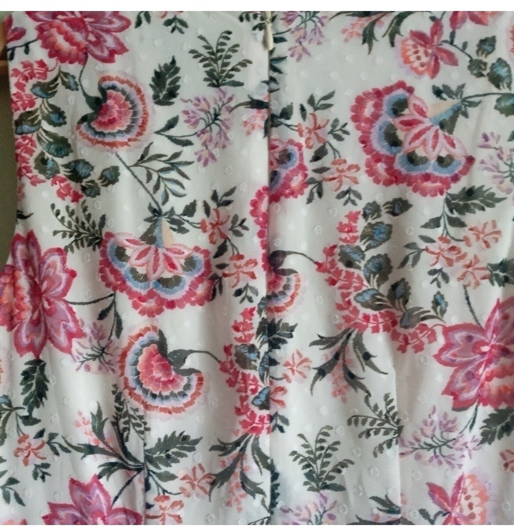 Danny & Nicole Floral Embroidered Midi Dress Size 8 – Sleeveless Summer Party