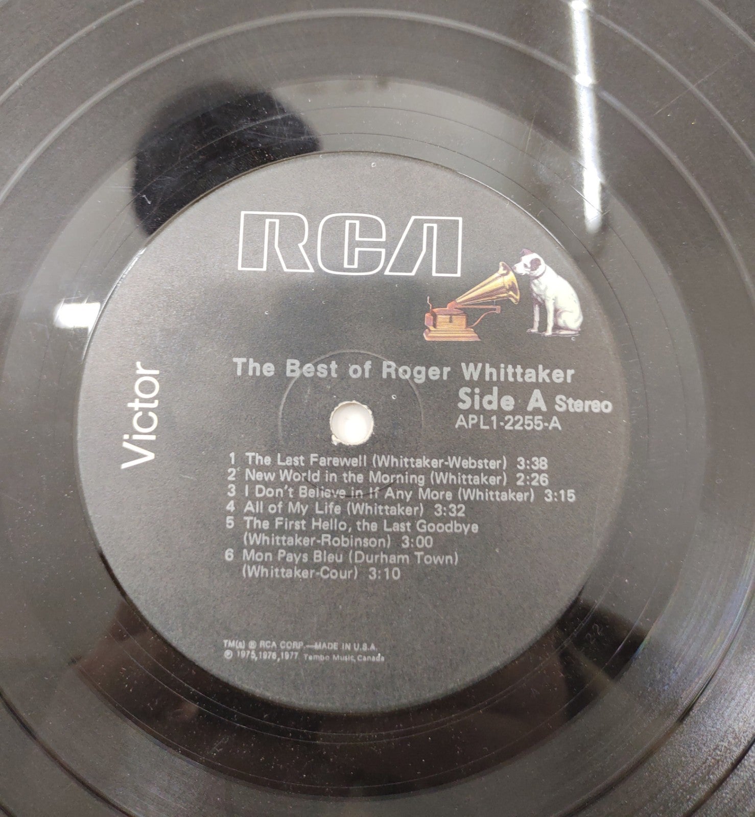 Roger Whittaker – The Best Of Roger Whittaker (1977) Vinyl LP RCA VG