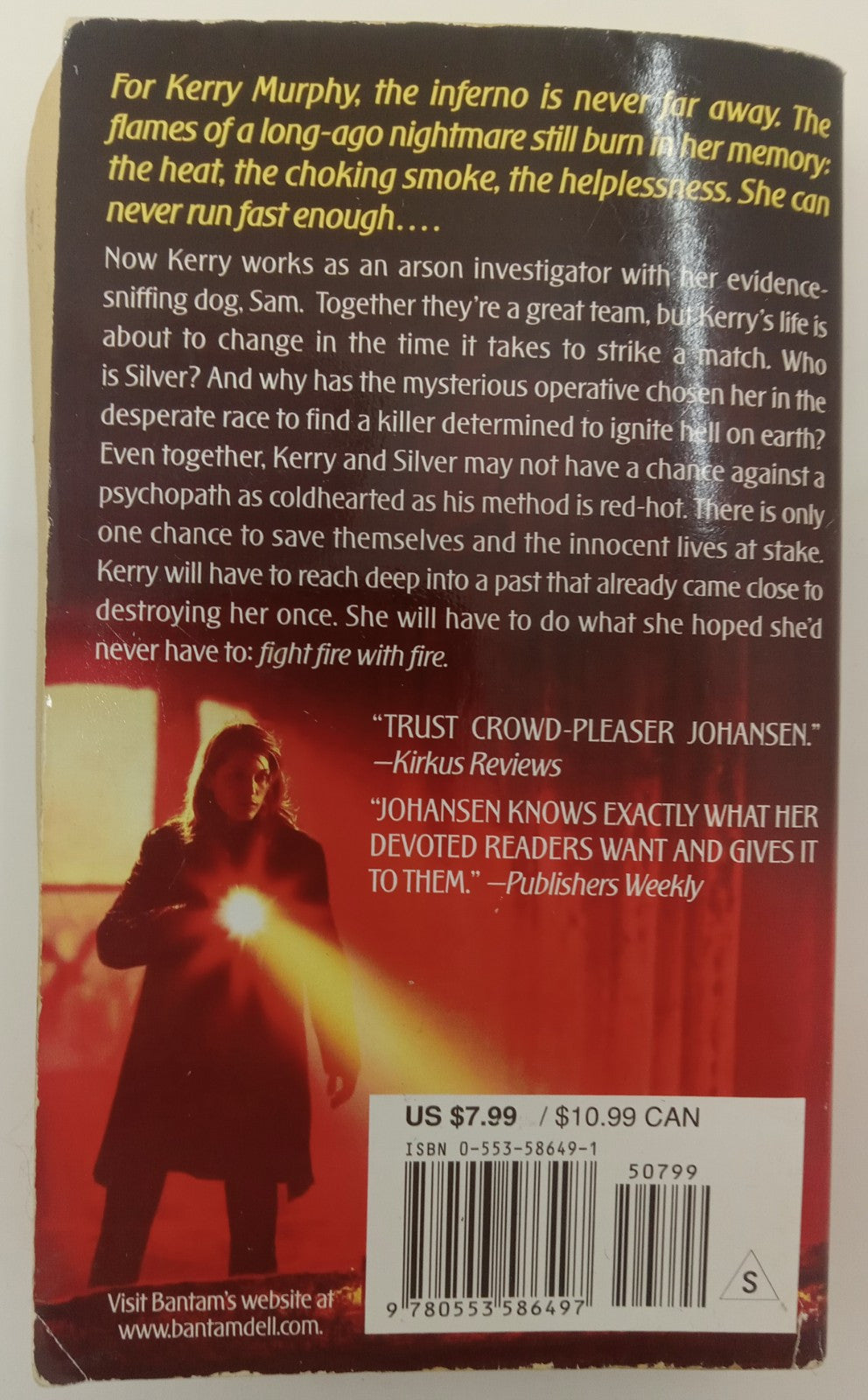 Firestorm by Iris Johansen – VG+ Romantic Suspense, Eve Duncan Series