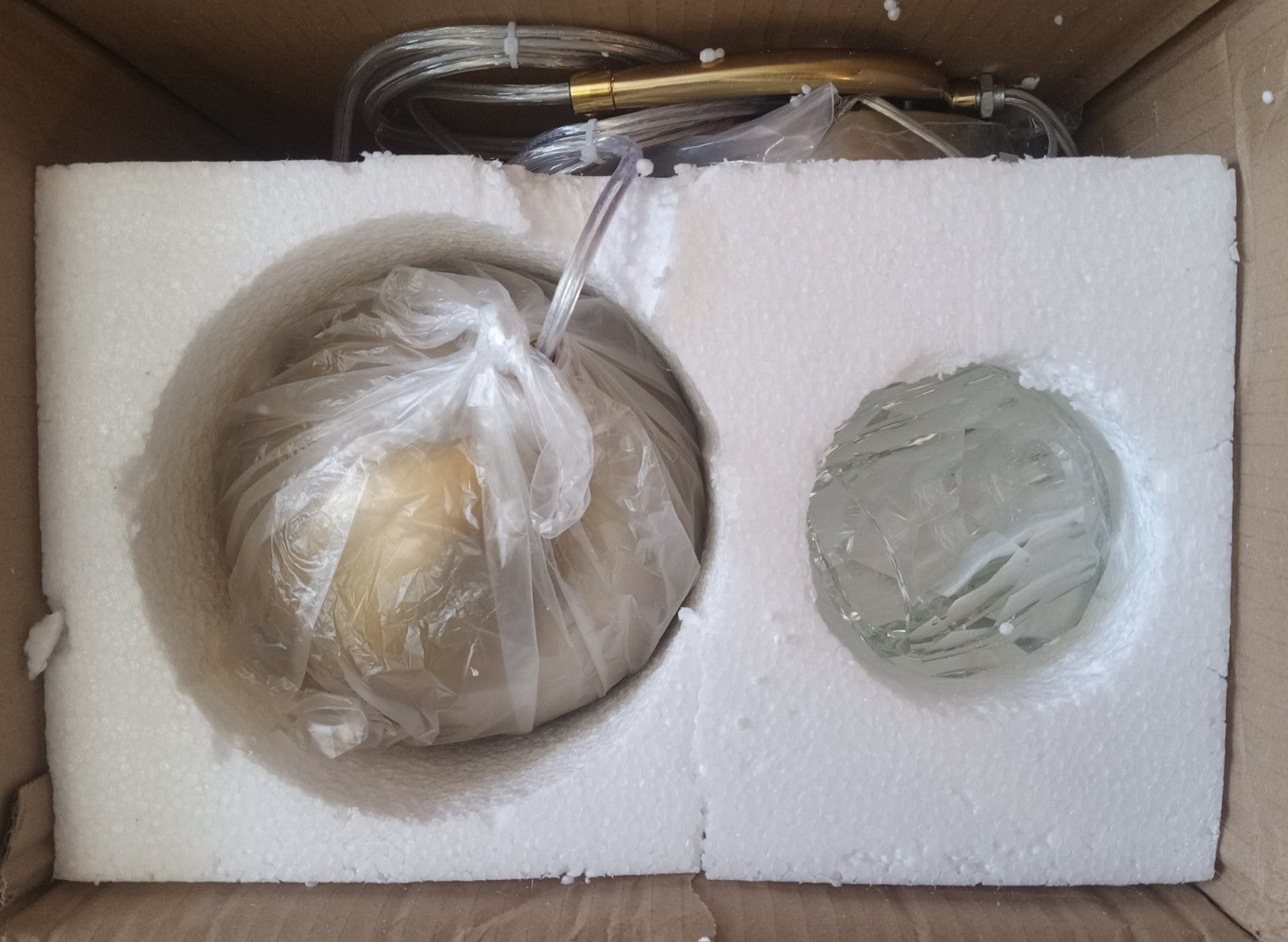 Loriel 2‑Light Sphere Chandelier – Crystal Accent Ceiling Light Fixture