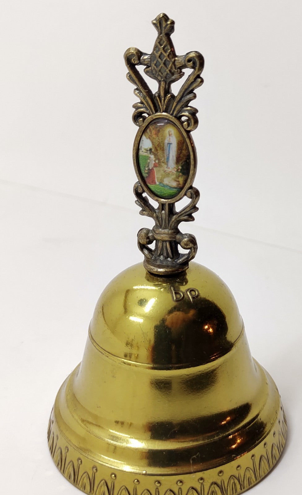 Vintage Italian Brass Bell FL Maker’s Mark Religious Church Décor Italy