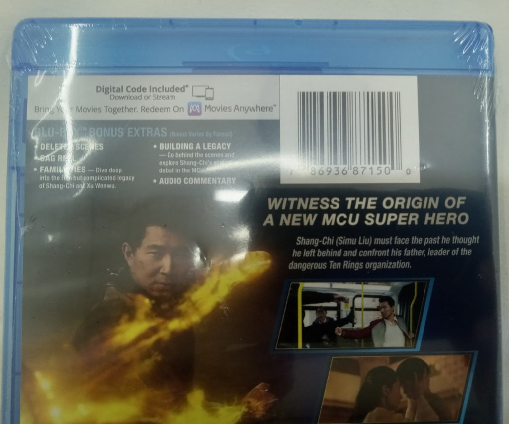 Shang-Chi Legend of Ten Rings Blu-ray Marvel Superhero NEW Sealed