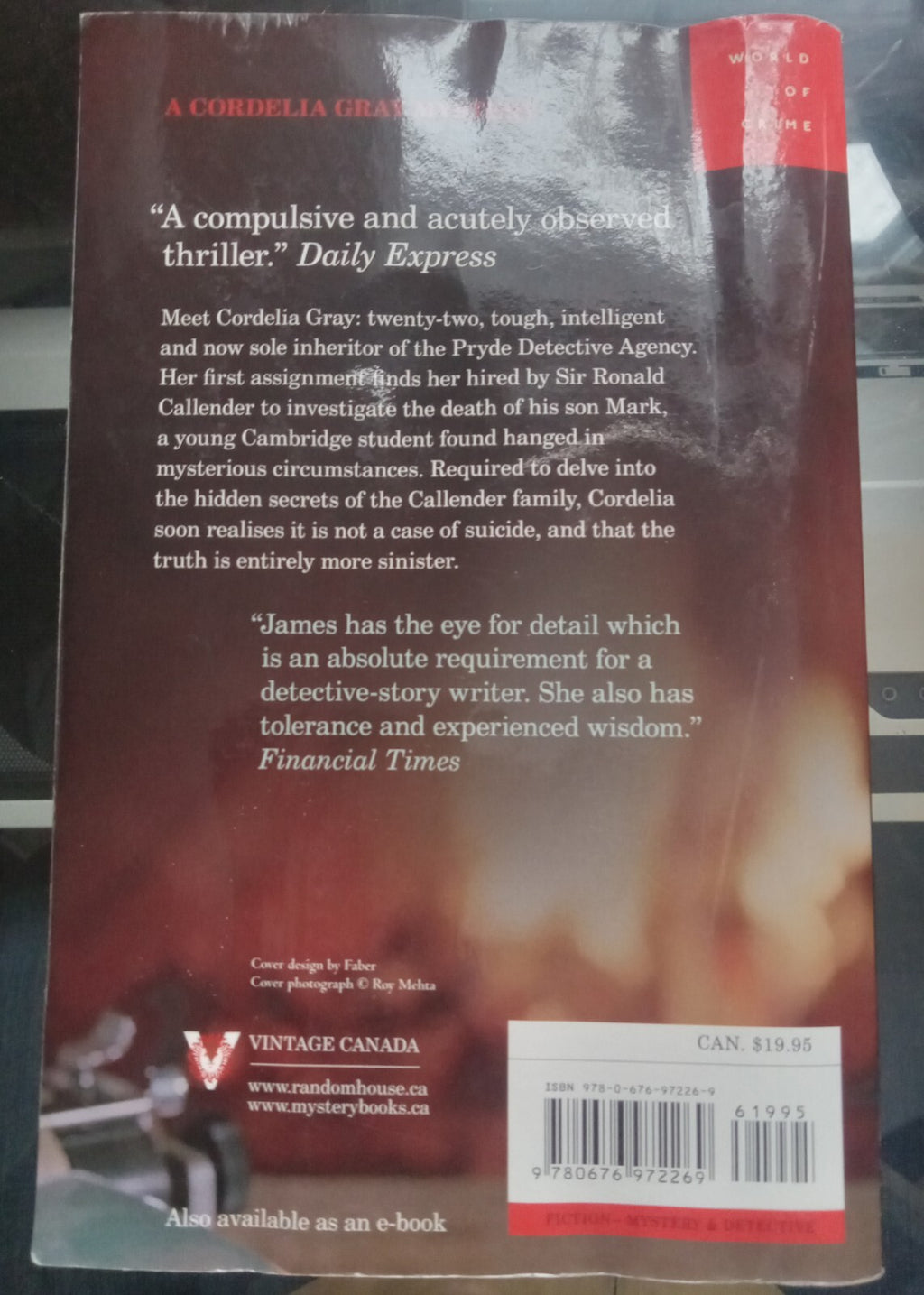 An Unsuitable Job for a Woman by P.D. James – Paperback VG