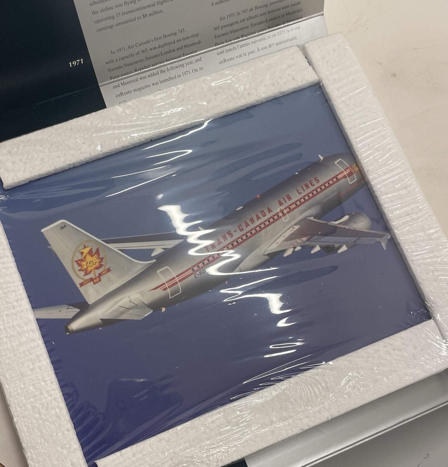 Trans-Canada Airlines 60th Gift Set Photo Pin Brooch Retro Air Canada