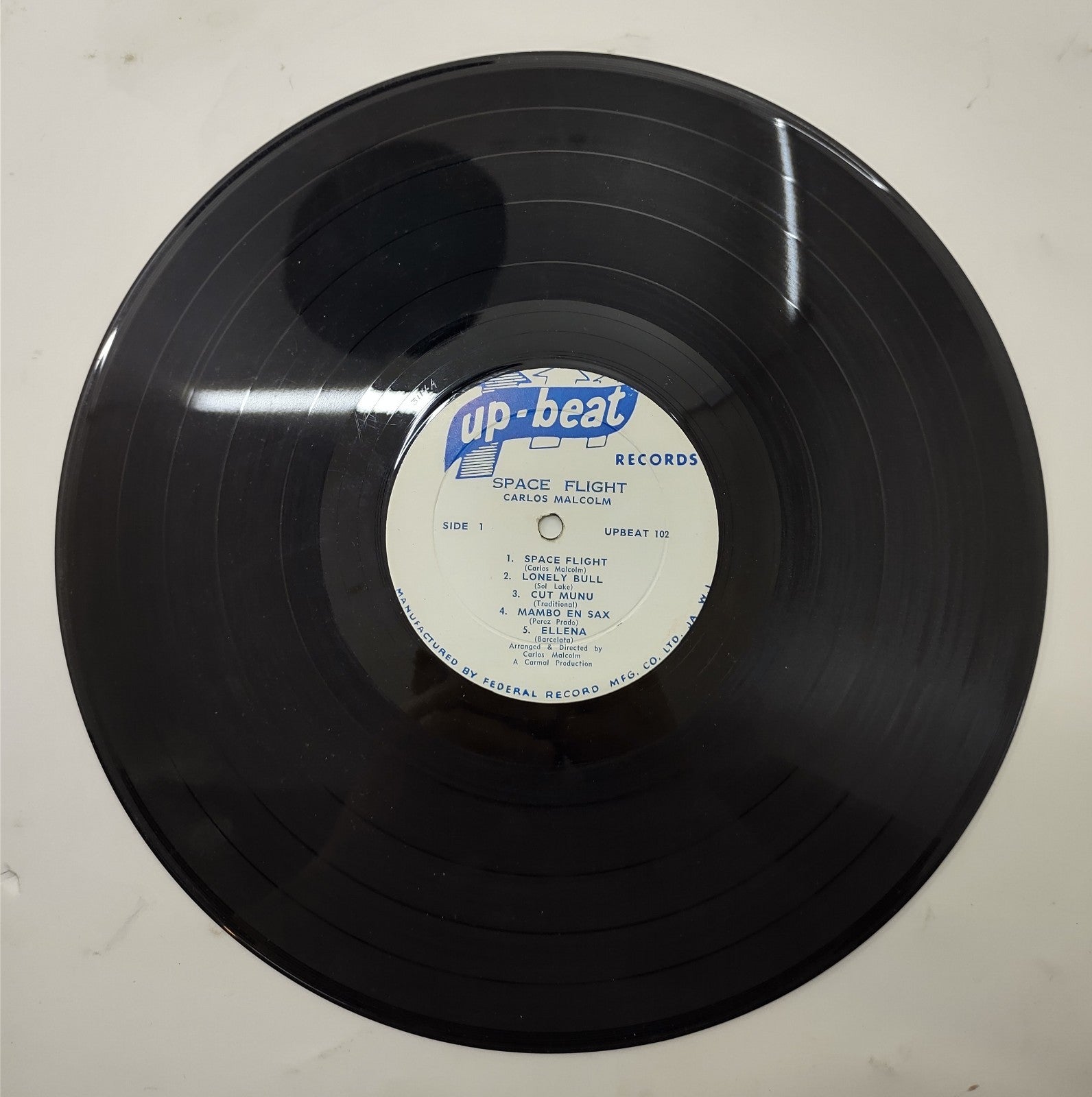 Carlos Malcolm Space Flight UpBeat-102 Ska Jazz LP 3114A Early Press VG+