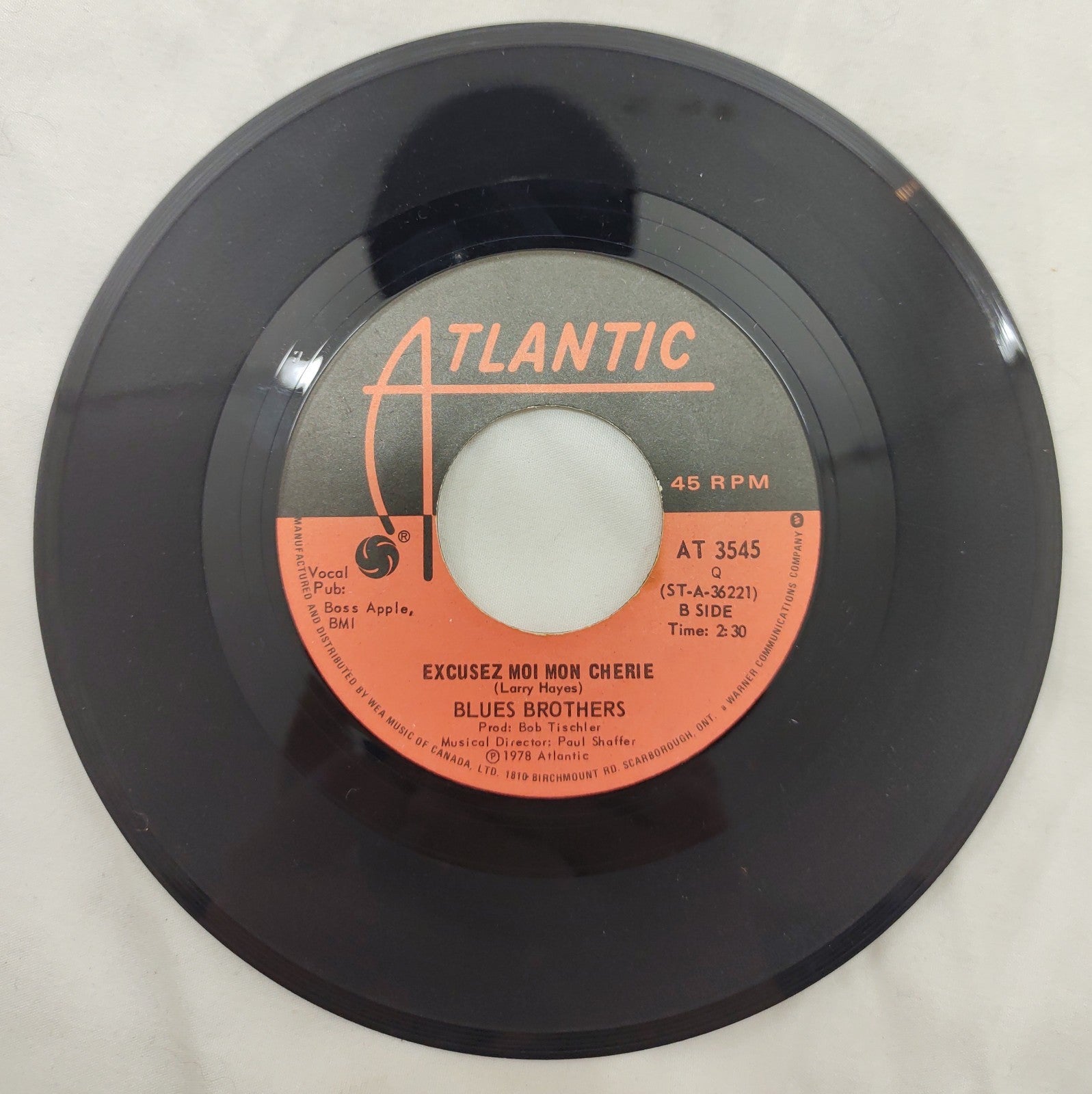 Blues Brothers – Soul Man 7” Atlantic AT-3545 Canada 1978