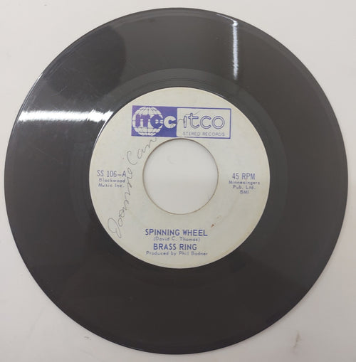 Brass Ring Spinning Wheel 7" 45 RPM Vinyl Record Trec-Itco SS106-A Instrumental