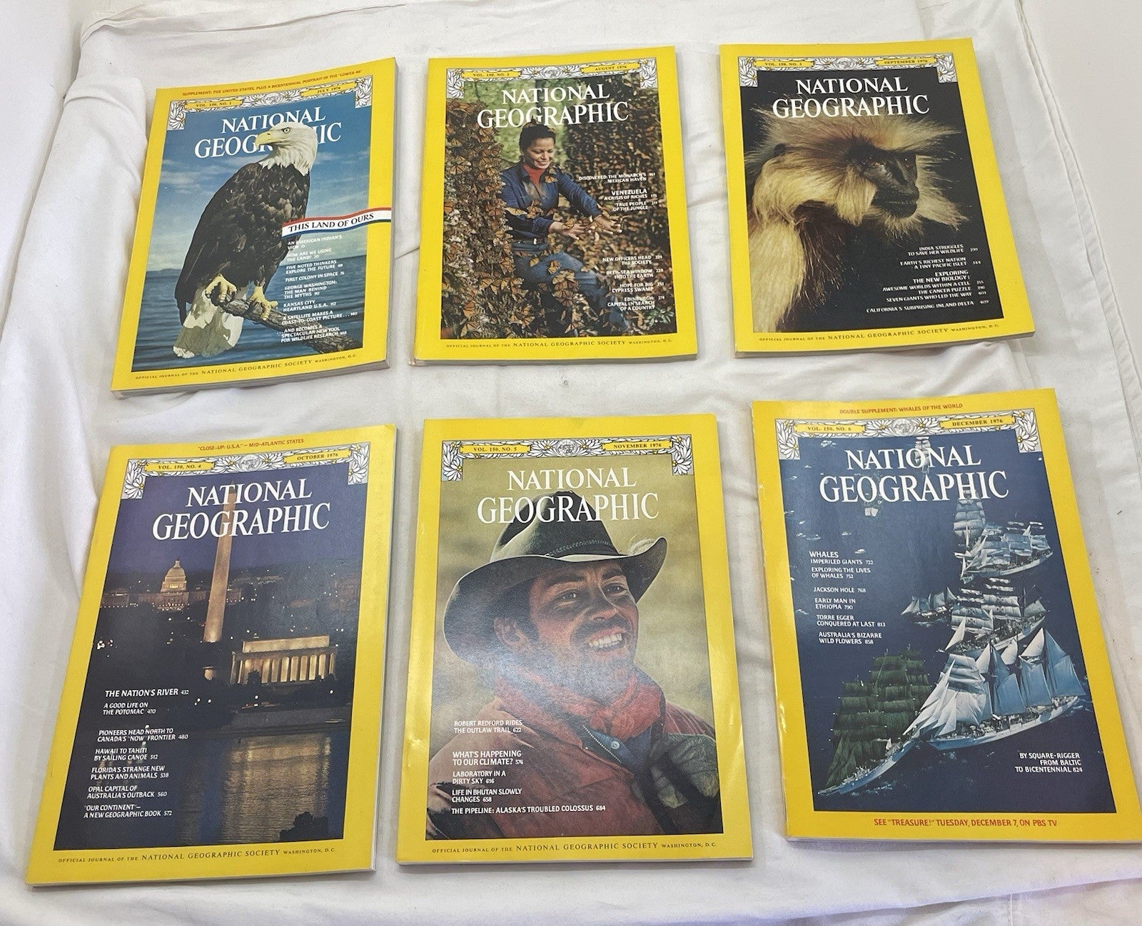 Nat Geo Jul–Dec 1976 Slipcover Lot | Vintage Science, Wildlife Magazine