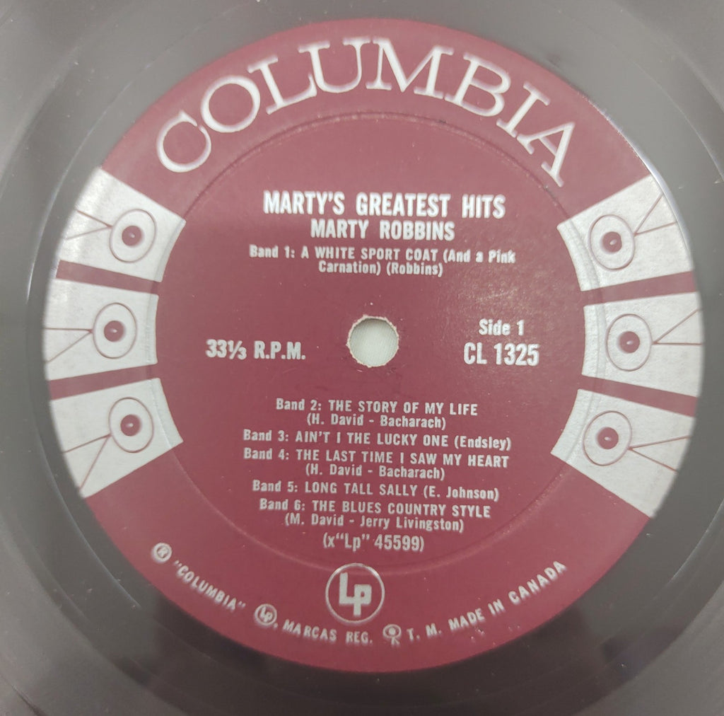 Marty Robbins – Marty’s Greatest Hits Columbia CL-1325 33⅓ RPM LP