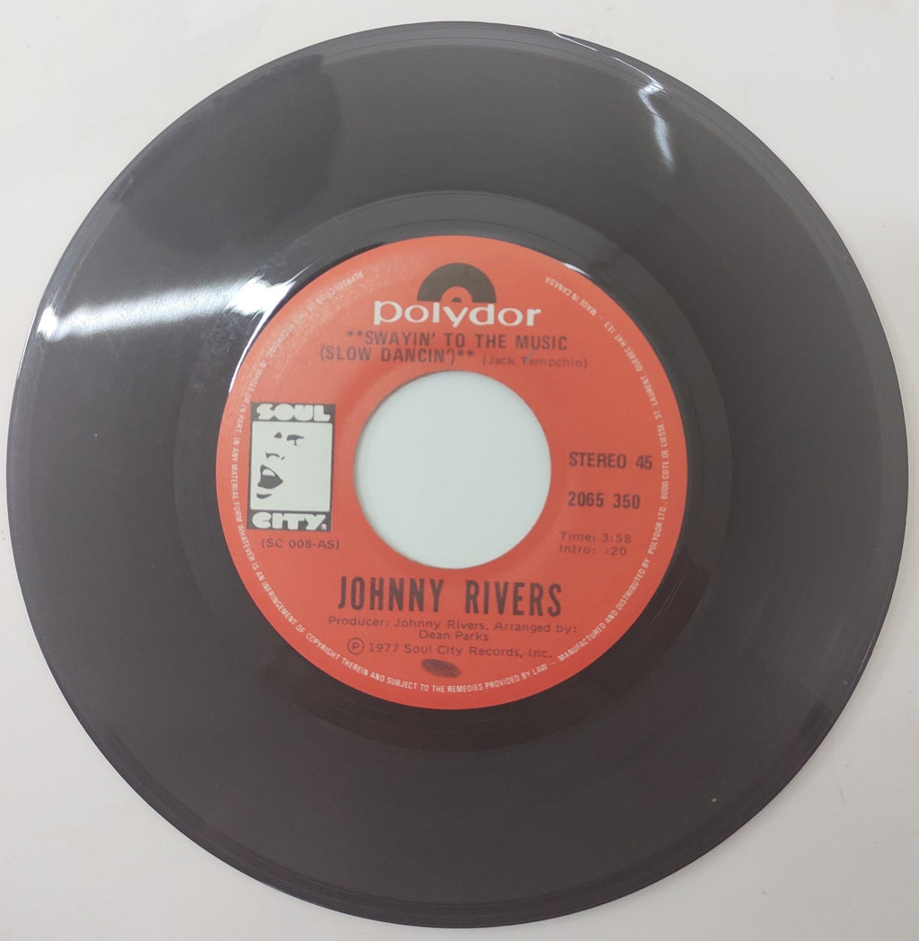 Johnny Rivers Outside Help 7" 45 RPM Vinyl Single 1977 Polydor 2065 350