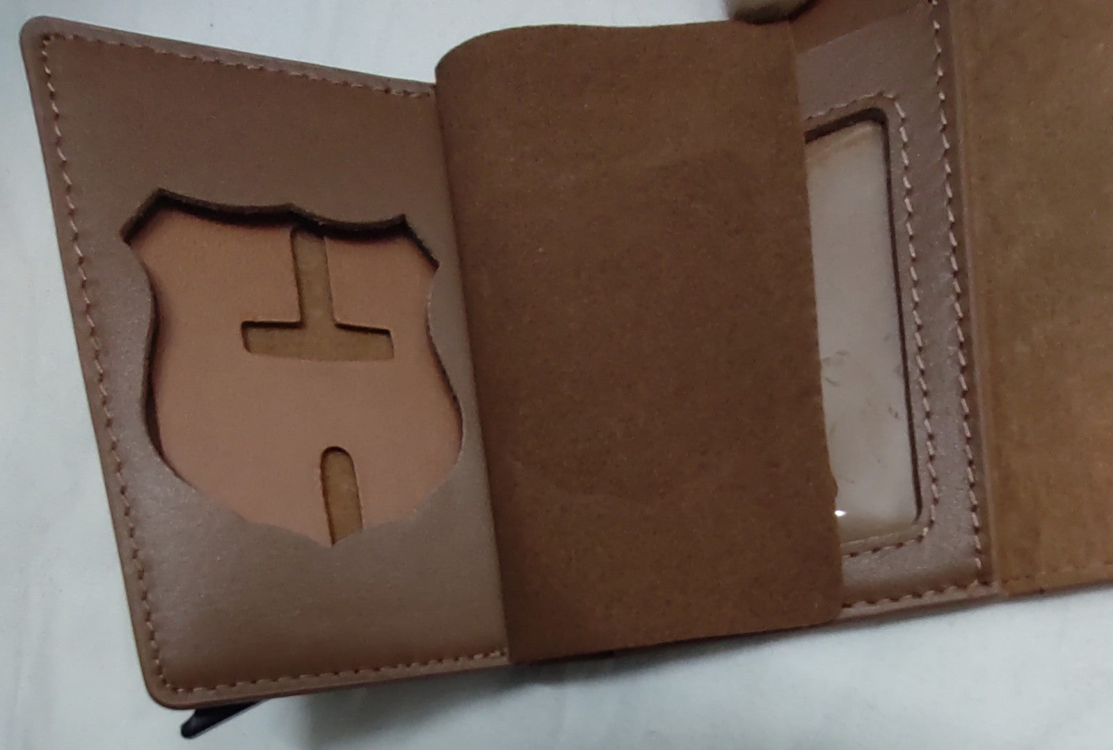 Badge Boys Leather Badge Wallet Brown – Law Enforcement ID Holder NEW