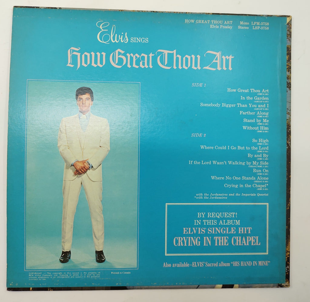 Elvis Presley – How Great Thou Art Vinyl LP Gospel RCA Classic Album
