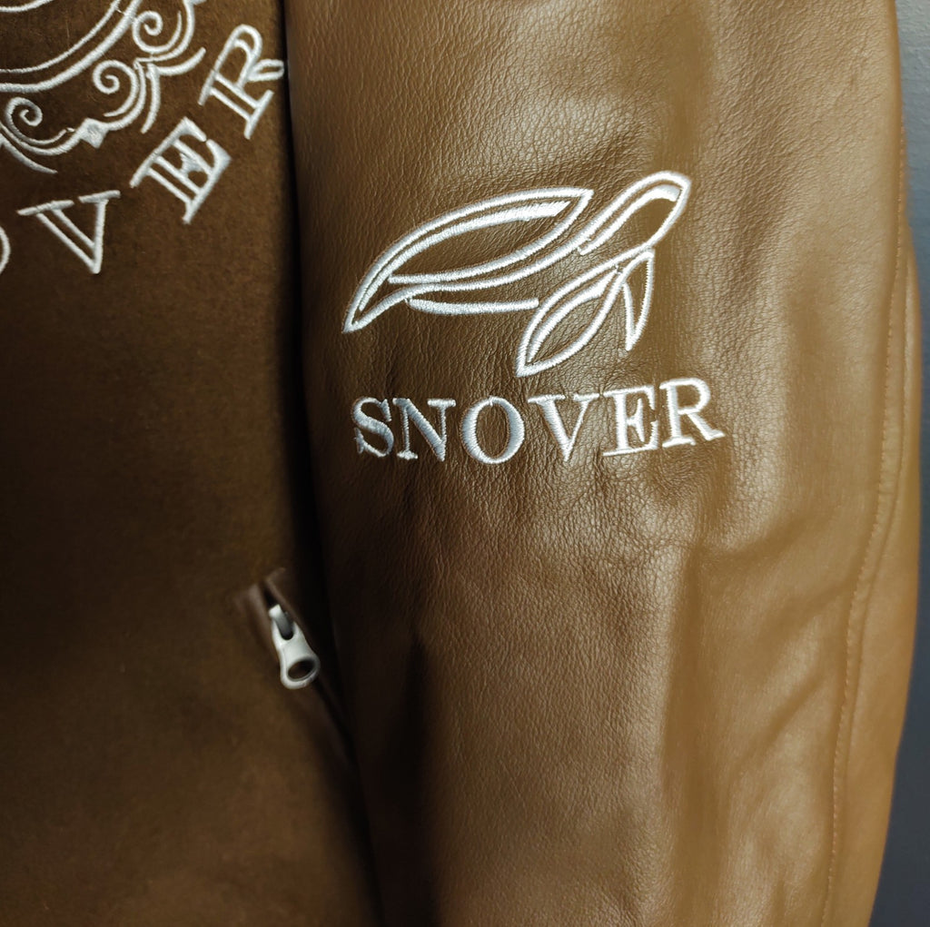 SNOVER Men’s Brown Bomber Jacket Size XL – Signature Premium Outerwear NWT