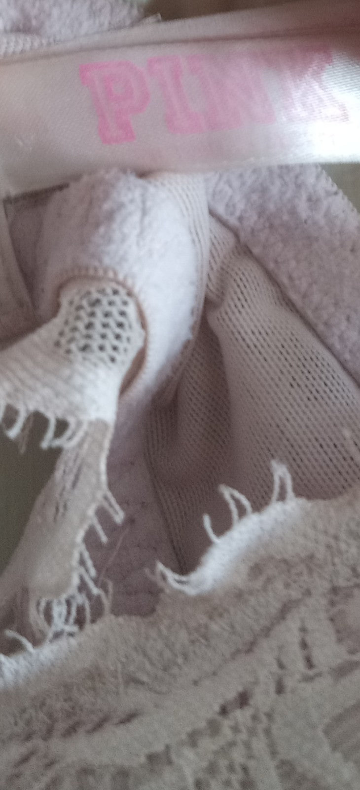 Pink Lace Lightly Lined Bralette Wireless Sheer Intimates Bra Women’s Lingerie