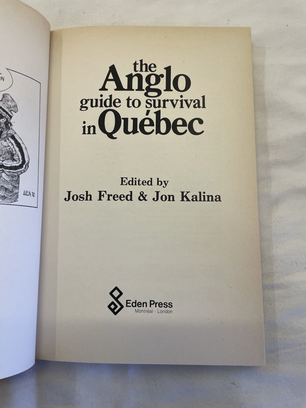 Anglo Guide to Survival Quebec 1983 Humor PB Kalina Canada Language Vtg