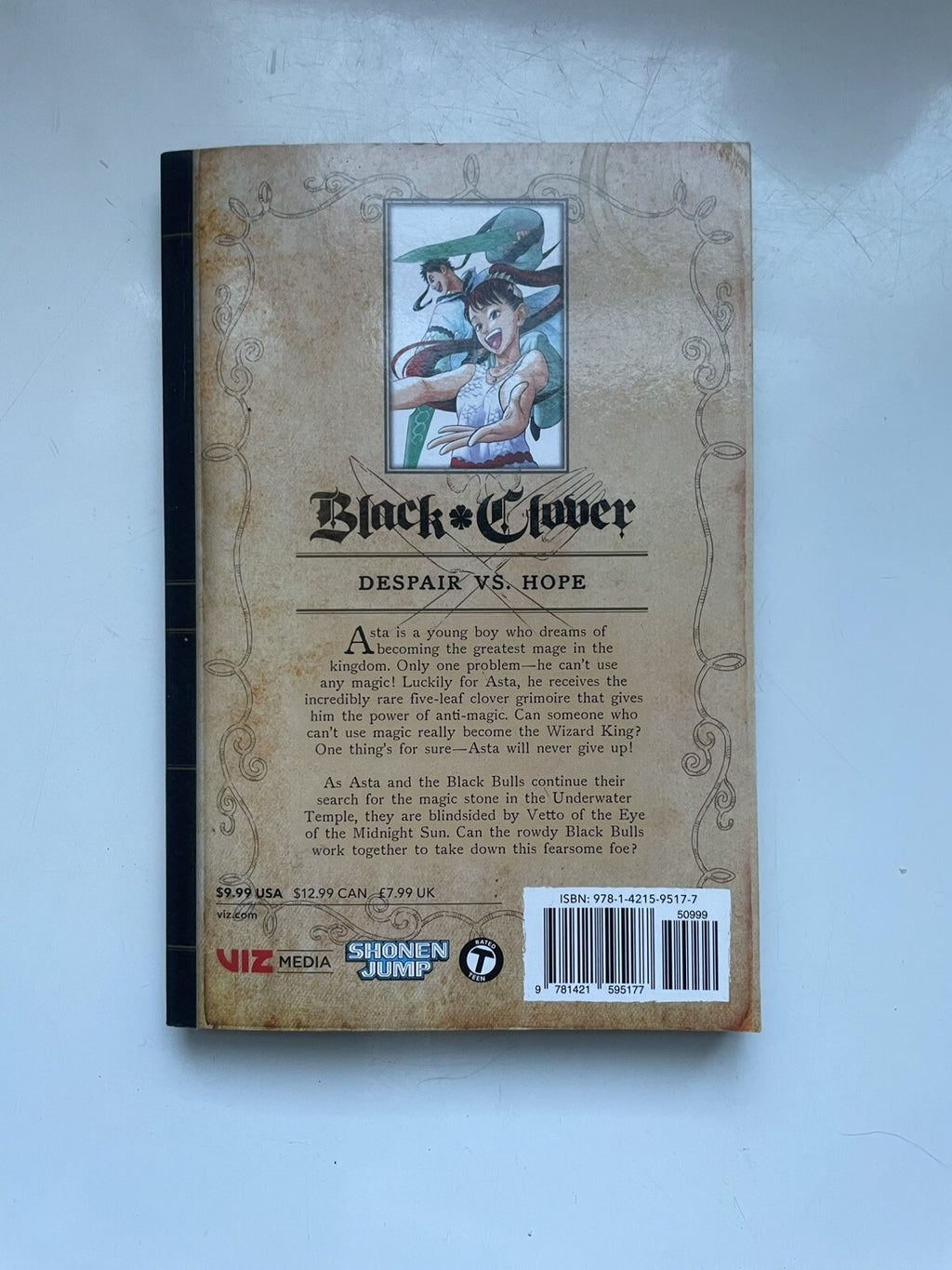 Black Clover Vol. 8 Manga Yuki Tabata Shonen Jump Action Viz English