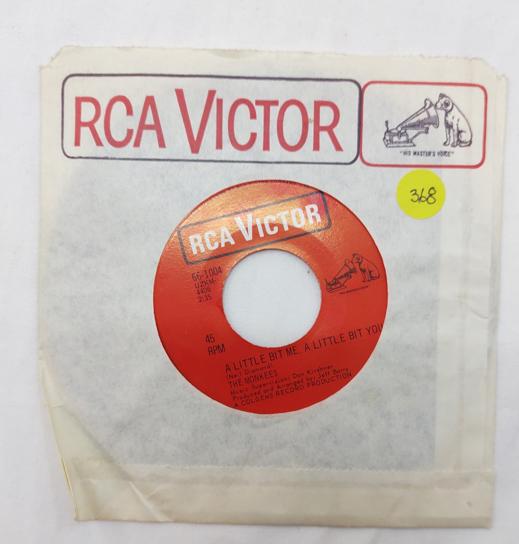 The Monkees A Little Bit Me A Little Bit You 45 RPM 7" Rock Vinyl Single