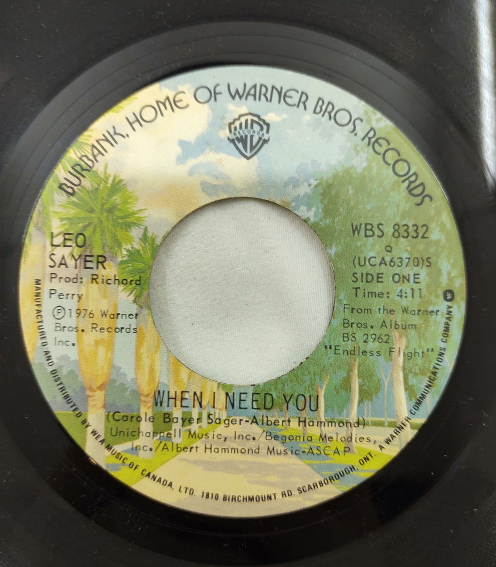 Leo Sayer – I Think We Fell In Love Too Fast 7” Warner WBS 8332 Canada