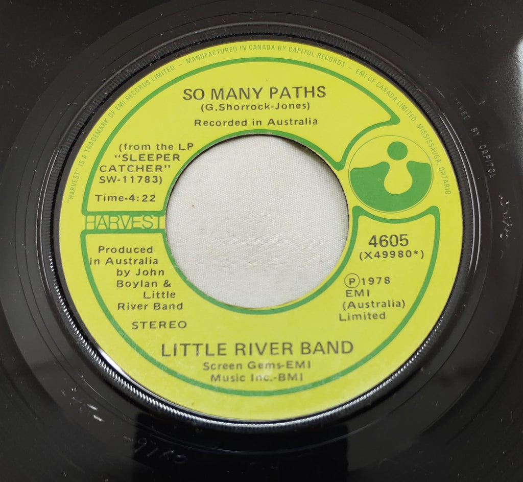 Little River Band – So Many Paths 7” Harvest 4605 Canada 1978