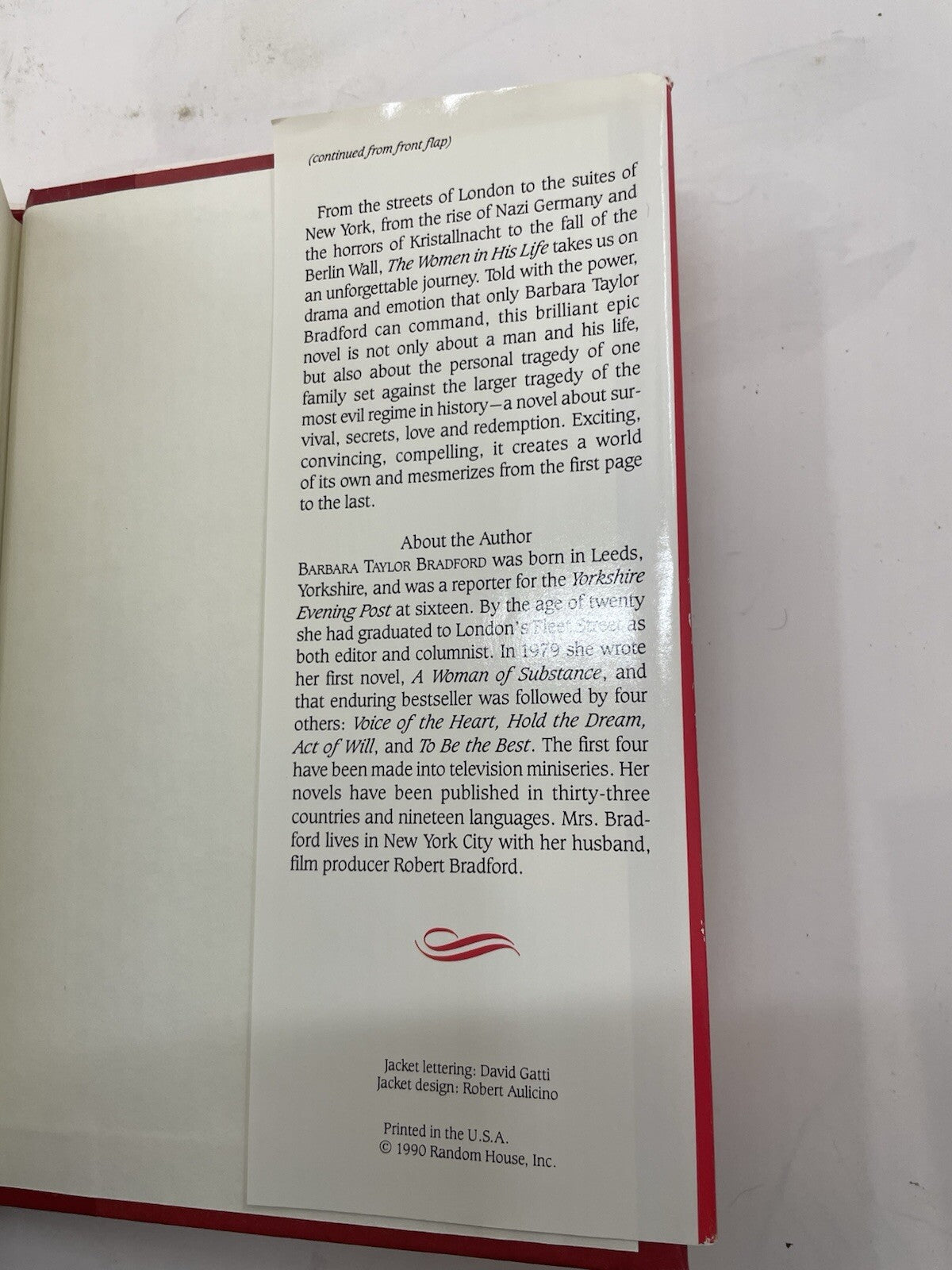 The Woman in His Life by Barbara Taylor Bradford – G+ Romance Hardcover