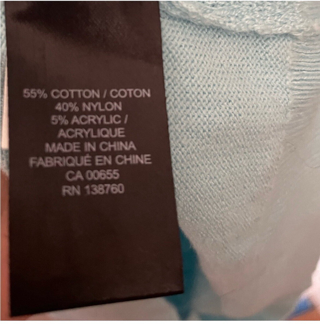 RW & Co Mint Blue V-Neck Sweater Men's Size Small Casual Knit Top