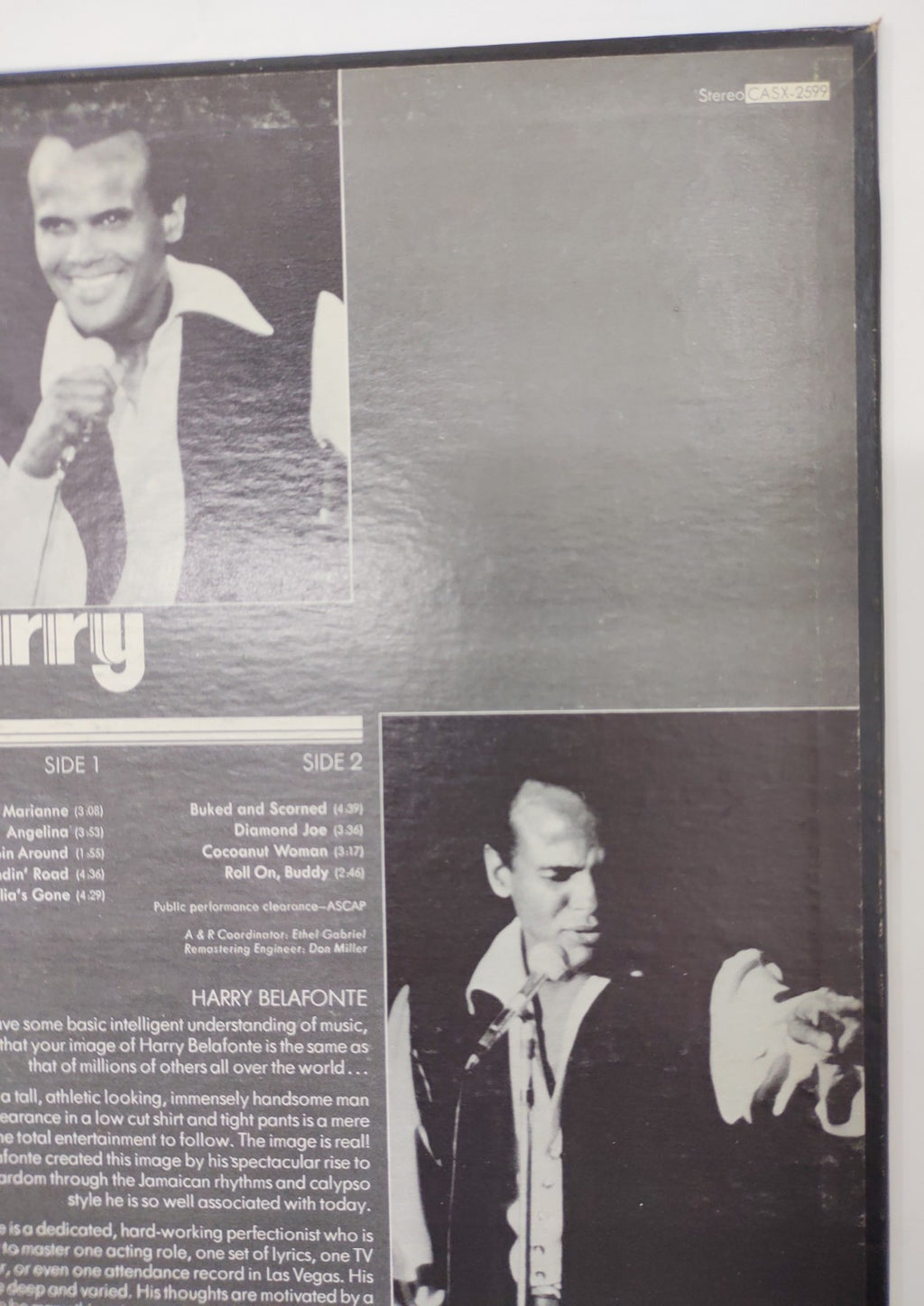 Harry Belafonte – RCA Camden CAS-2599 (1973) Folk Pop Compilation LP