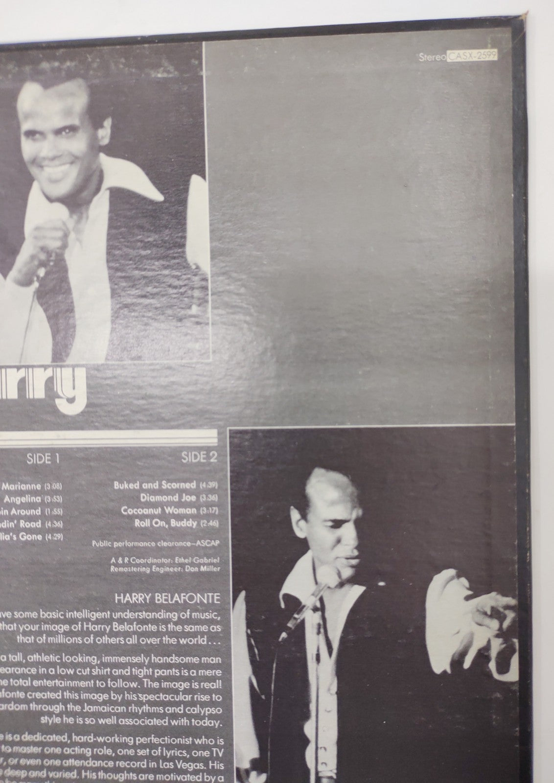 Harry Belafonte – RCA Camden CAS-2599 (1973) Folk Pop Compilation LP