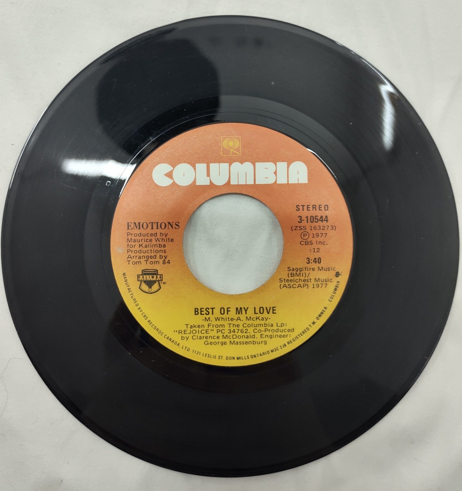The Emotions – Best Of My Love / A Feeling Is 7" Vinyl Columbia 3-10544