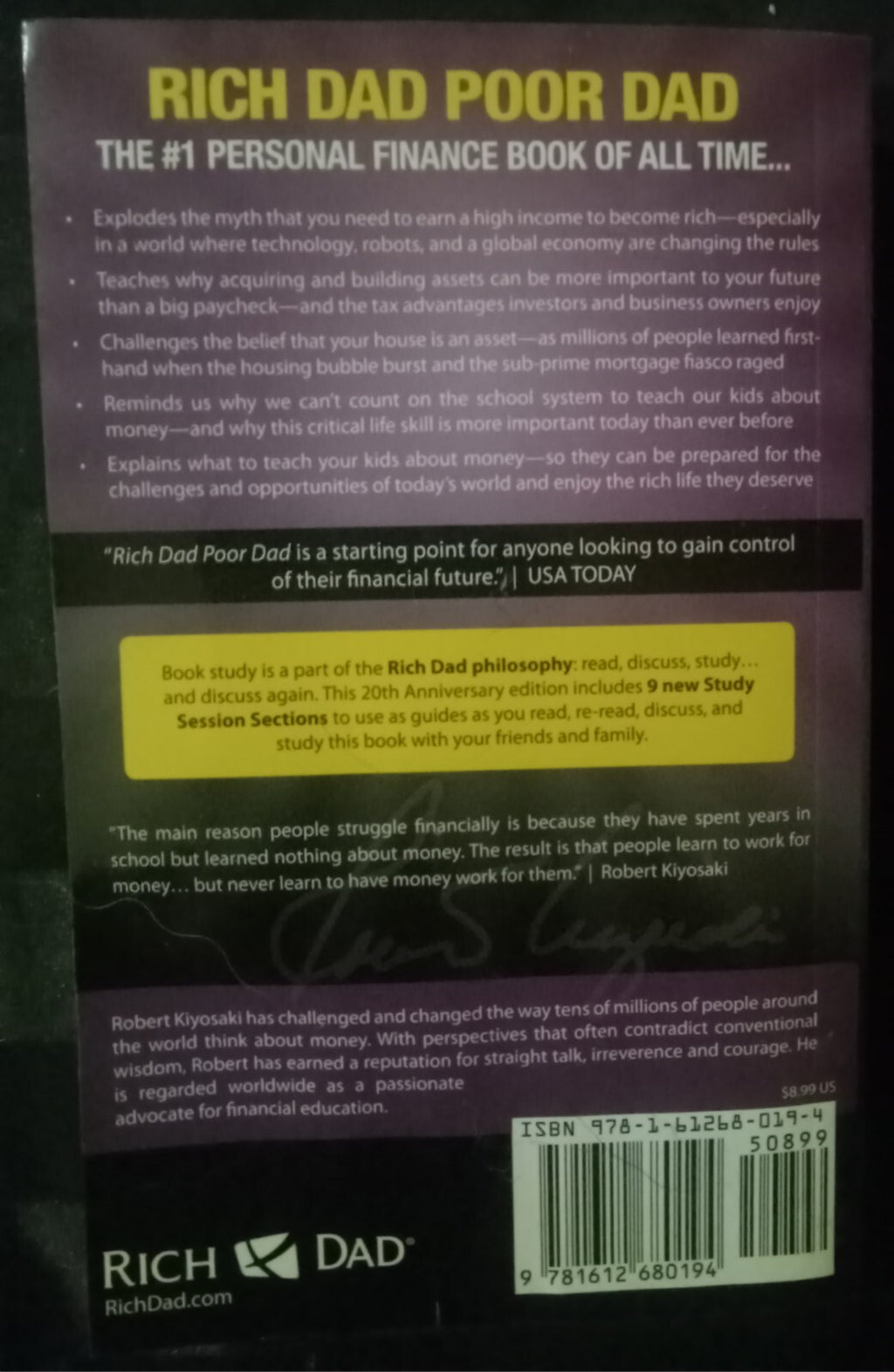 Rich Dad Poor Dad by Robert T. Kiyosaki – Personal Finance Classic PB