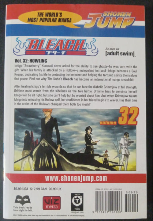 Bleach Vol 32 by Tite Kubo – Viz Manga PB Graphic Novel VG+