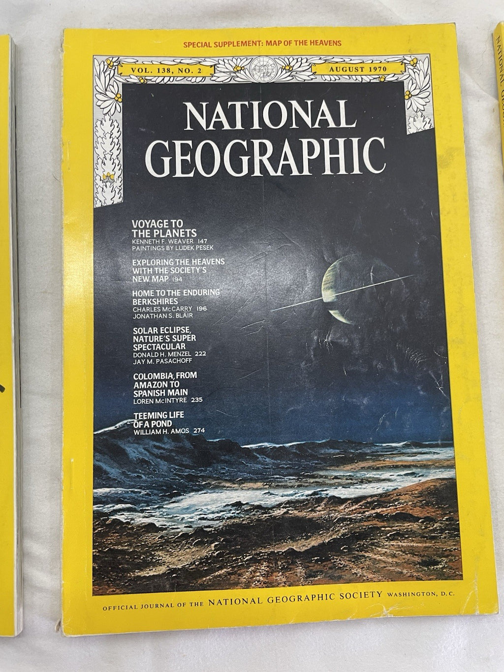 Nat Geo Mag Lot Jul–Dec 1970 Slipcvr Vtg Set Travel World Decor Collect